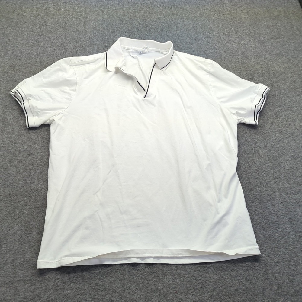 State and Liberty Shirt Mens 3XL White Golf Casual Stretch Tennis Preppy